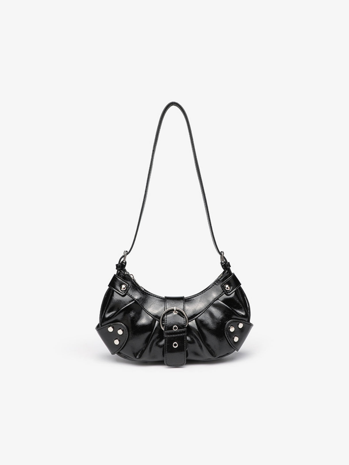 Stylish And Edgy Motorcycle Studded Shoulder Bag