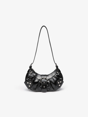 Stylish And Edgy Motorcycle Studded Shoulder Bag