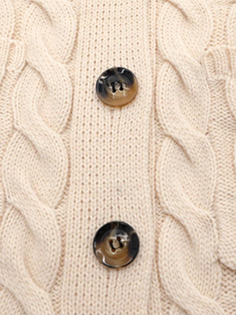 Pocket Hemp Pattern Buttons Cardigans
