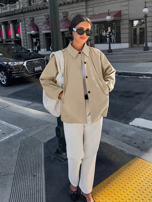 Liber Autumn Women's Trench Coats Solid Color Jackets