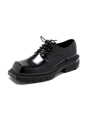 Trendy, Wide-toe, Platform, Lace-up Dress Shoes