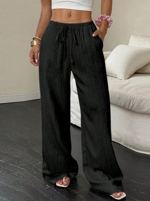 Casual Pleated Belted Trousers