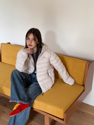 Hooded Zipper Pocket Quilting Lightweight Coat Stuffing Leisure Outdoor Cotton-padded Clothing