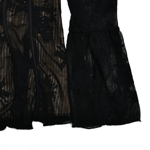 New Lace Flared Sleeve Strapless Dress