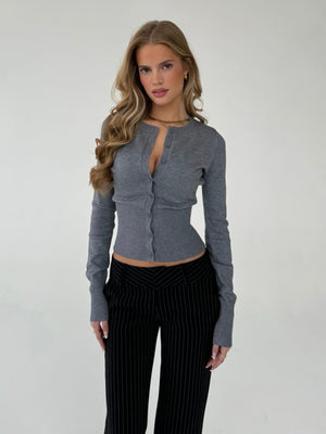 Slim-fit Knit Base Layer Sweater Knit Long-sleeved Cardigan