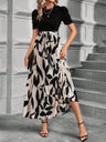 Floral Print High-waisted Long Dress