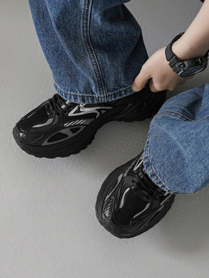 Color-blocked Platform Sneakers