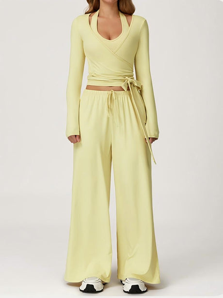 Sanded Yoga Quick-drying Sports Three-piece Gym Outfit