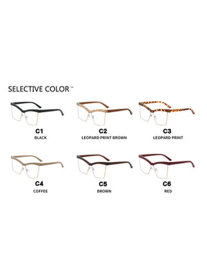 Leopard Print Full-frame Square Fashion Glasses
