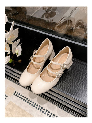 Liber Spring and Autumn Metal Women's Mary Jane Shoes