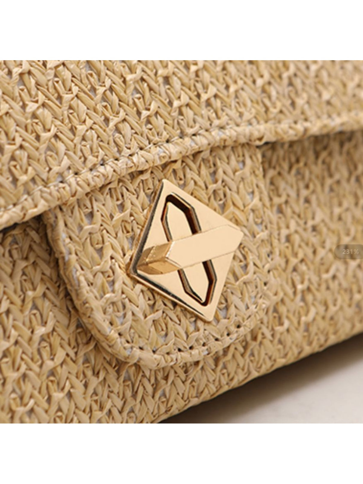 Solid Color Straw Crossbody Bag For Vacation