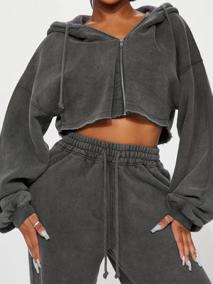 Long-sleeved Athletic Casual Sweatshirt Set