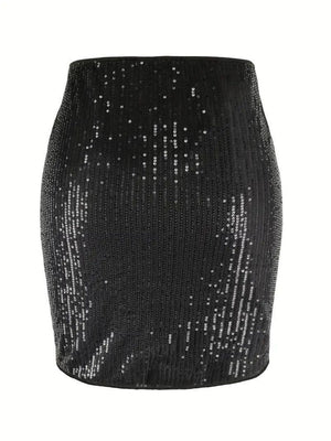 Sequins Sequins Hip-hugging Reunion Skirts