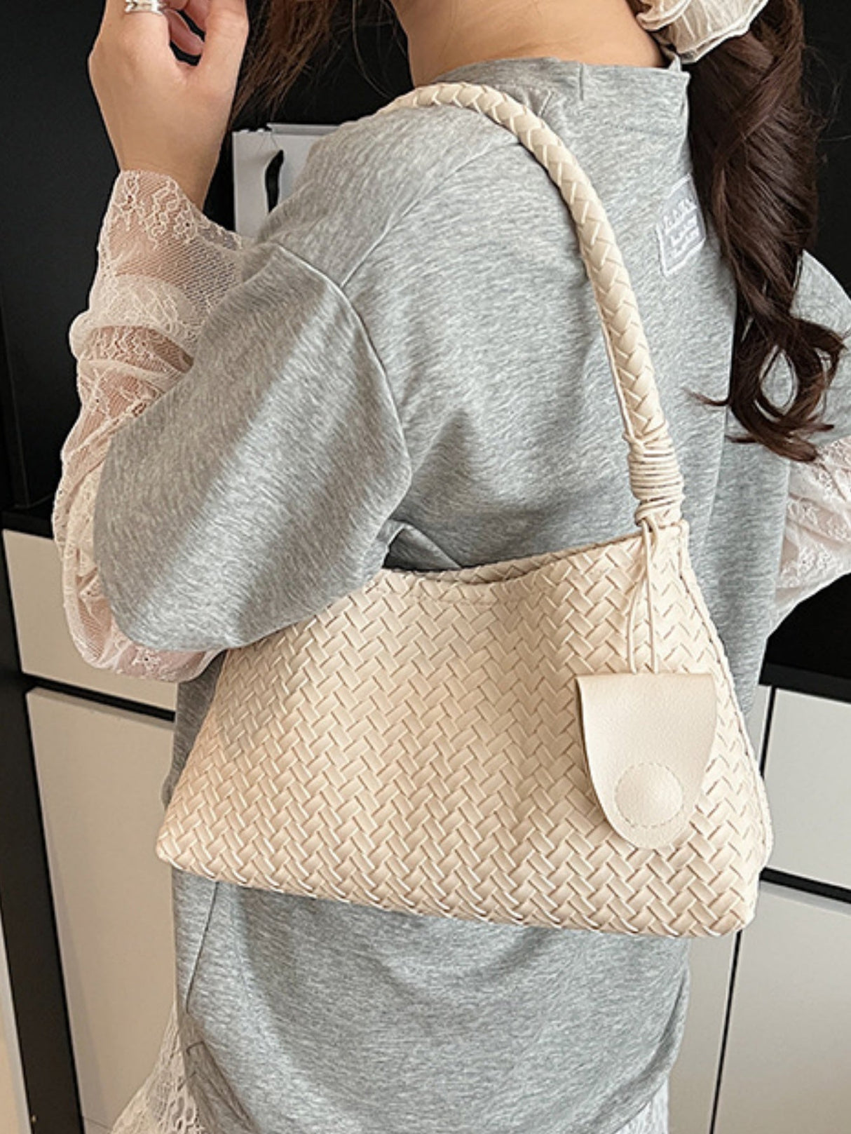 Woven Embossed Handbag