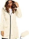 Hooded Pocket Water Proof Light Drawstring Windproof Raincoat Outdoor Windbreaker