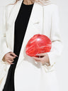 Oval Acrylic Seashell Evening Crossbody Bag