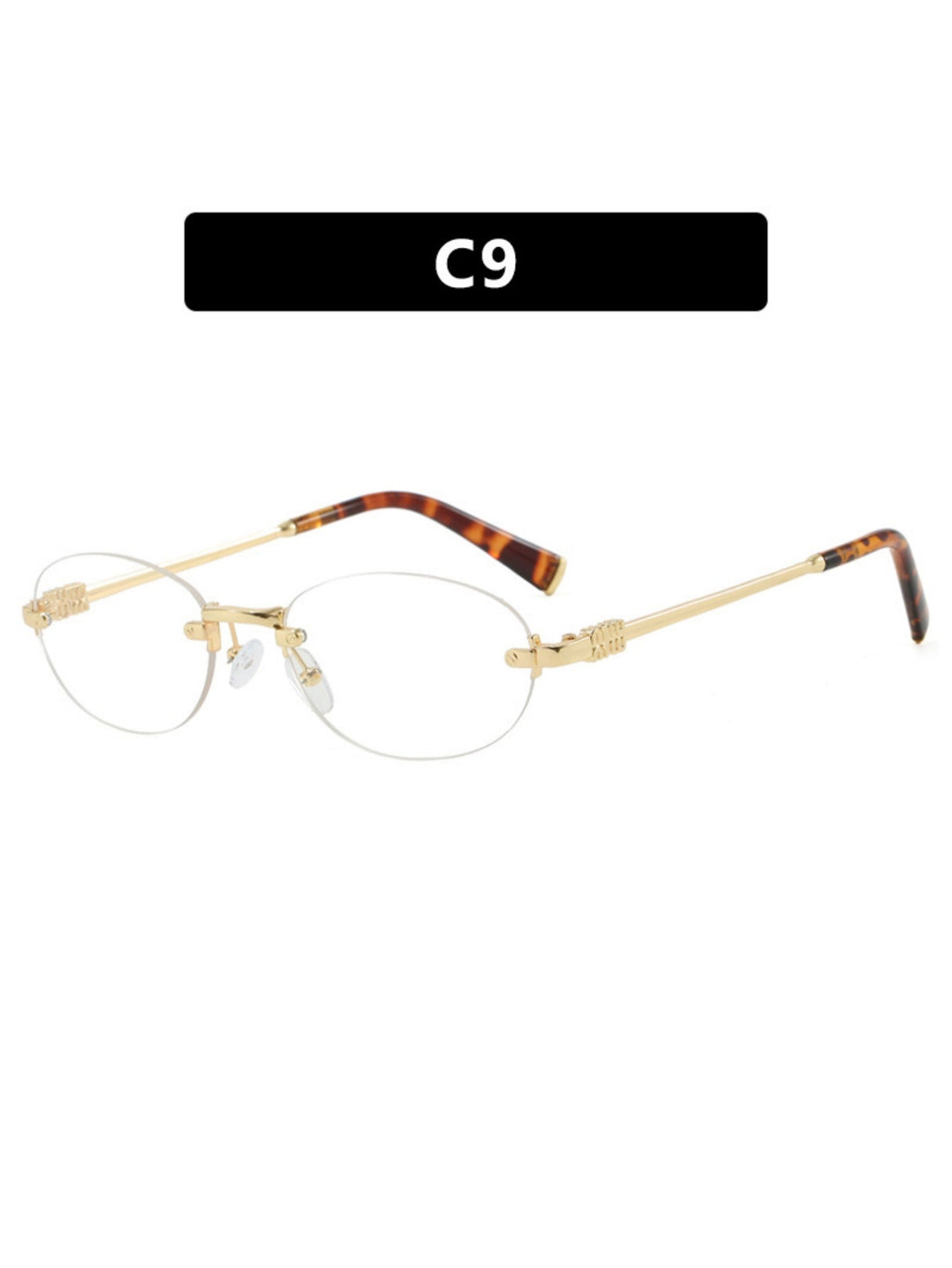 Oval Retro Frameless Sunglasses