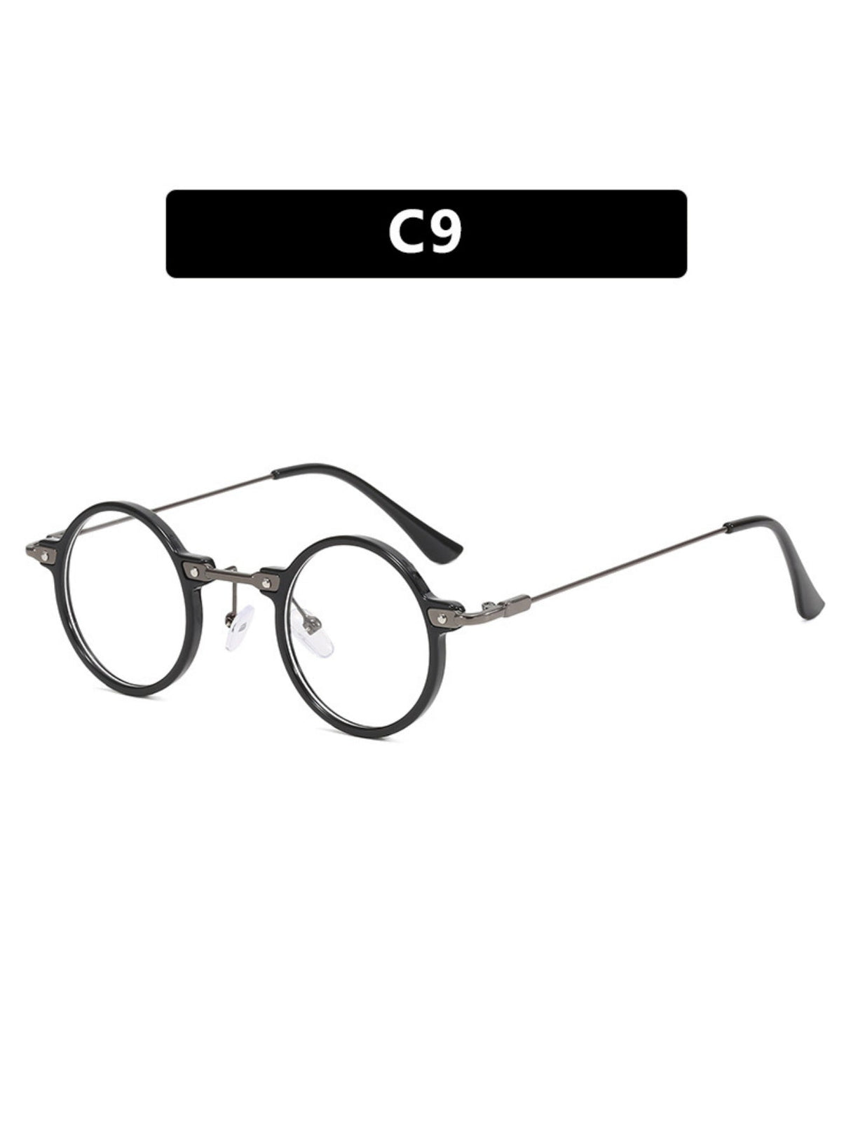 Lunettes de soleil rondes style hip-hop à monture fine