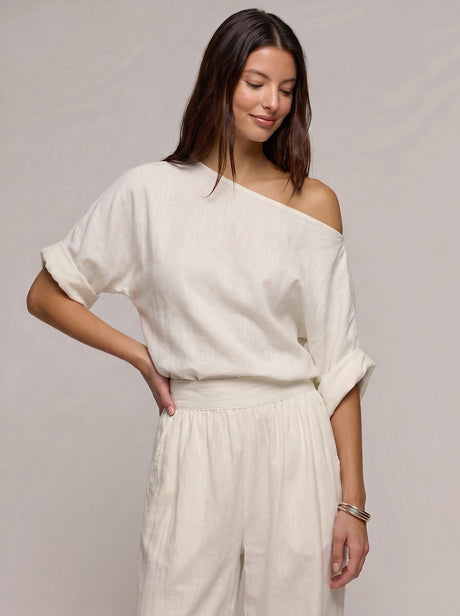 Off-shoulder T-shirt With Pockets, Versatile Casual Loose-fitting Trousers Two-piece Set