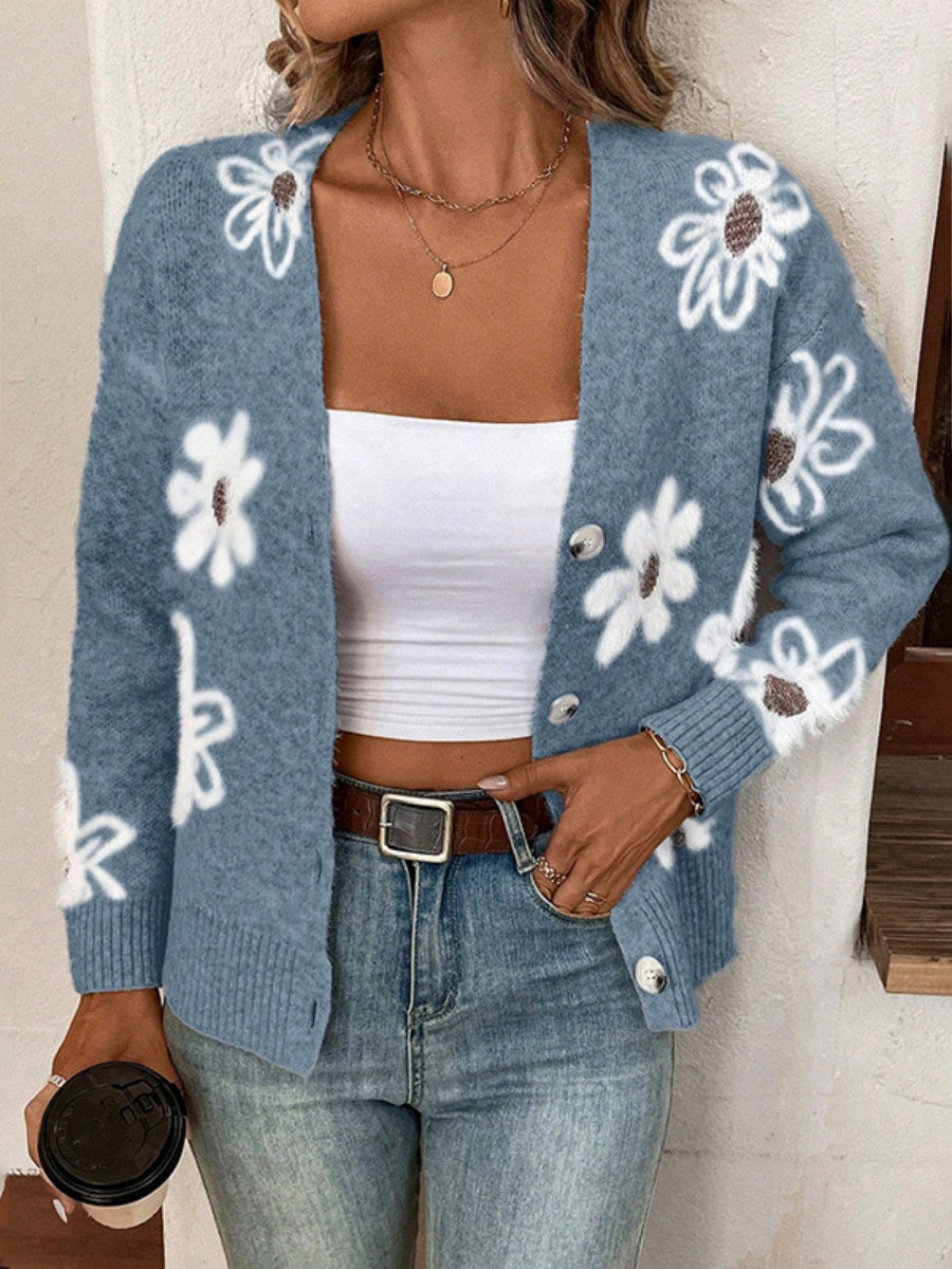 Flower pattern Cardigans