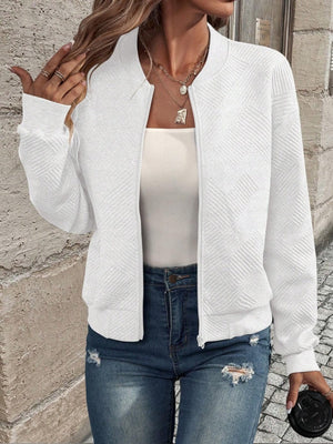 Liber Autumn Women's Zipper Geometric Patterns Jackets