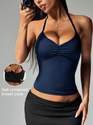 Spicy And Versatile Halter Neck Suspender Top
