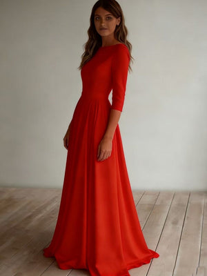 Simplicity Long Sleeve Parties Maxi Dresses
