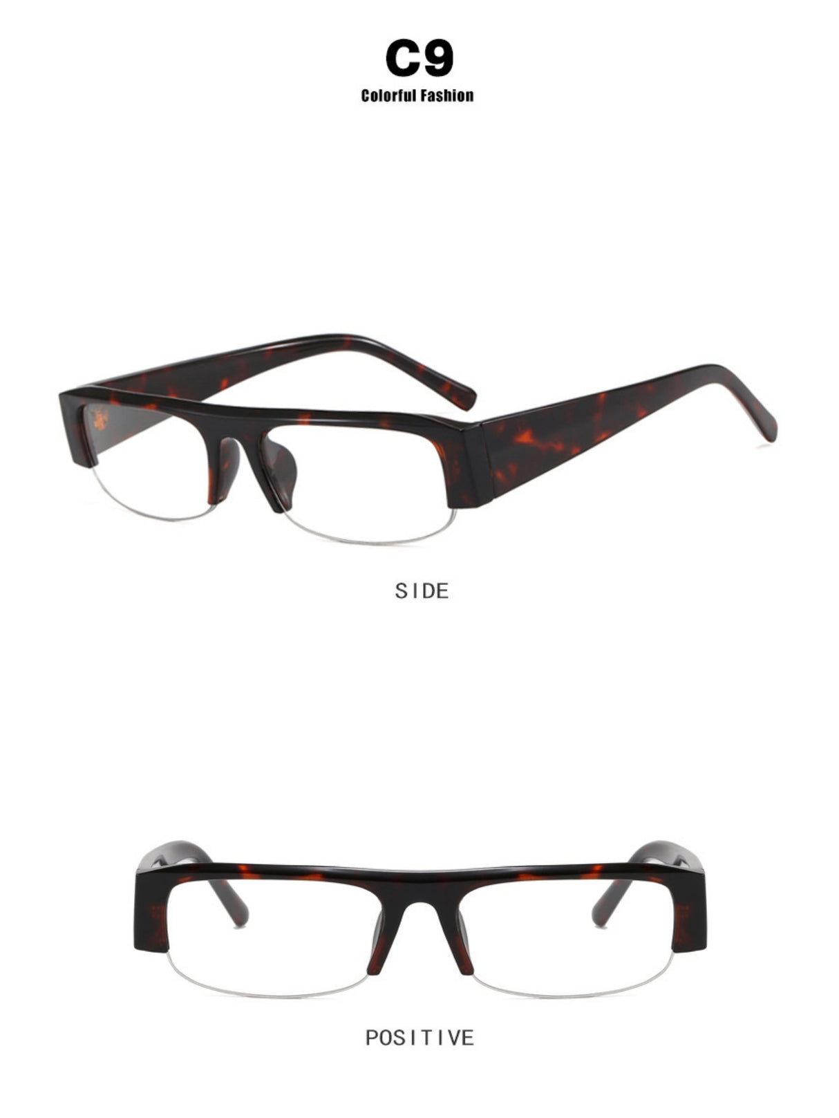 Full-frame Square Fashion Glasses