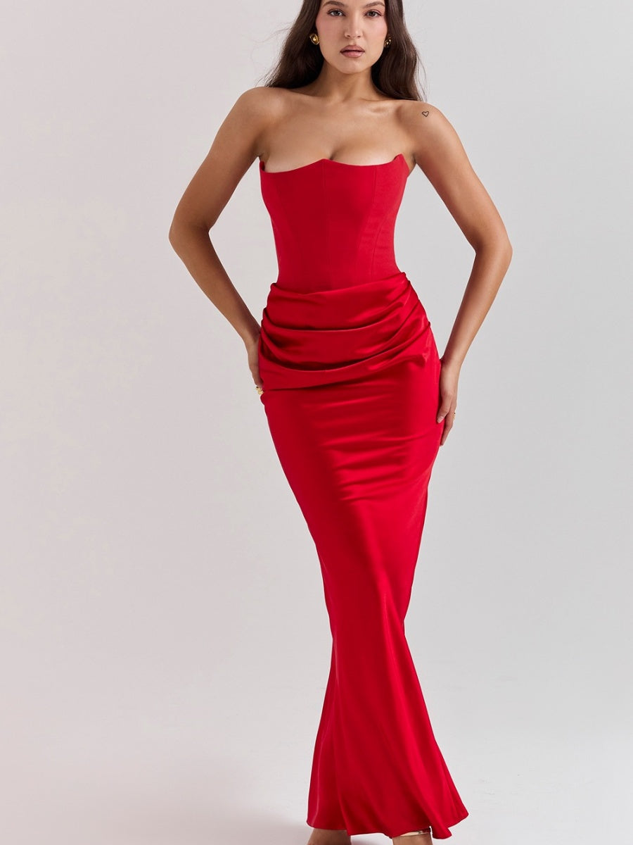 Satin Bob Bob Sexy Slim-fit Mermaid Long Dress