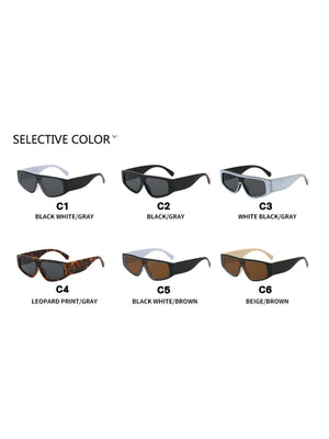 Lunettes de soleil élégantes à blocs de couleur