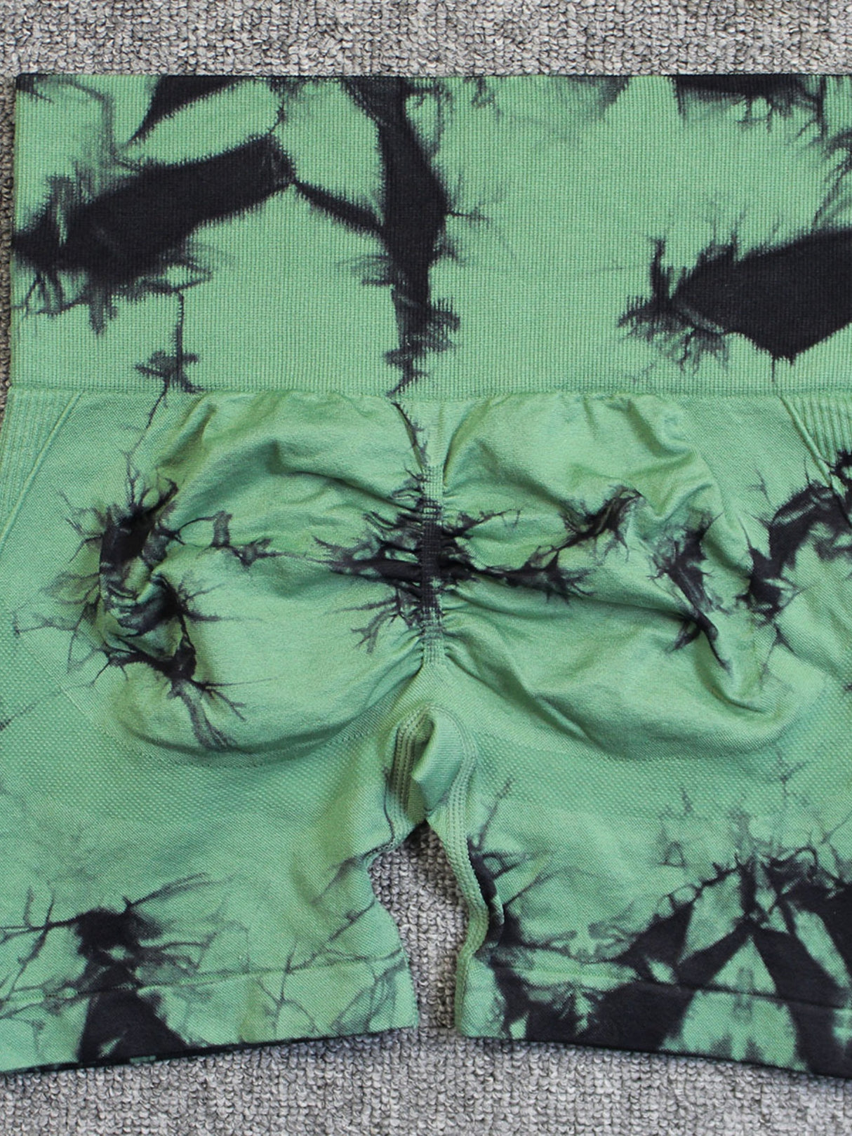 Seamless Tie-dye High-waisted, Tummy-flattening, And Butt-lifting Yoga Shorts