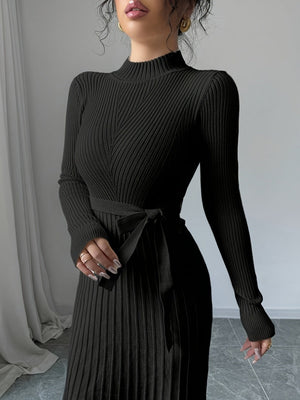 Bandage Slim-fit Knitting Midi Dresses