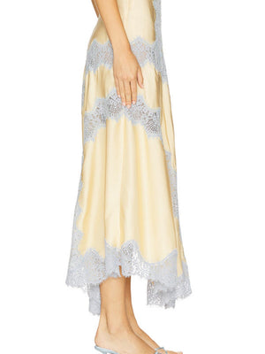 Lace Stitching Camisole Top Irregular Patchwork Skirt Set 2-piece Sets