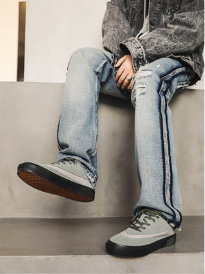 Suede Color-blocked Sneakers