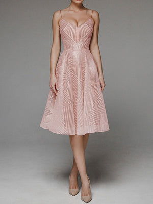 Embroidered Sleeveless Midi Dress