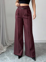 Straight-fit Suit Commuting Pocket Pants