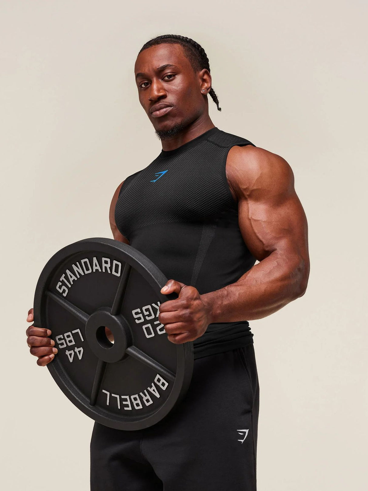 GYMSHARK Fitness Stretch Breathable Tight Tank Tops