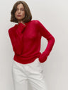 Mohair Crew Neck Pullover Sweater, Semi-sheer Base Layer Sweater