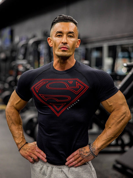 YOUNGAL Fitness Sports Quick-drying Breathable Tight T-shirts