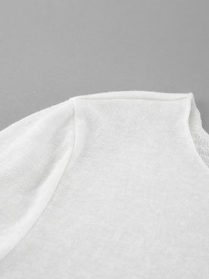 Liber Autumn Women's Splicing Solid Color Long sleeve Crew Neck T-shirts
