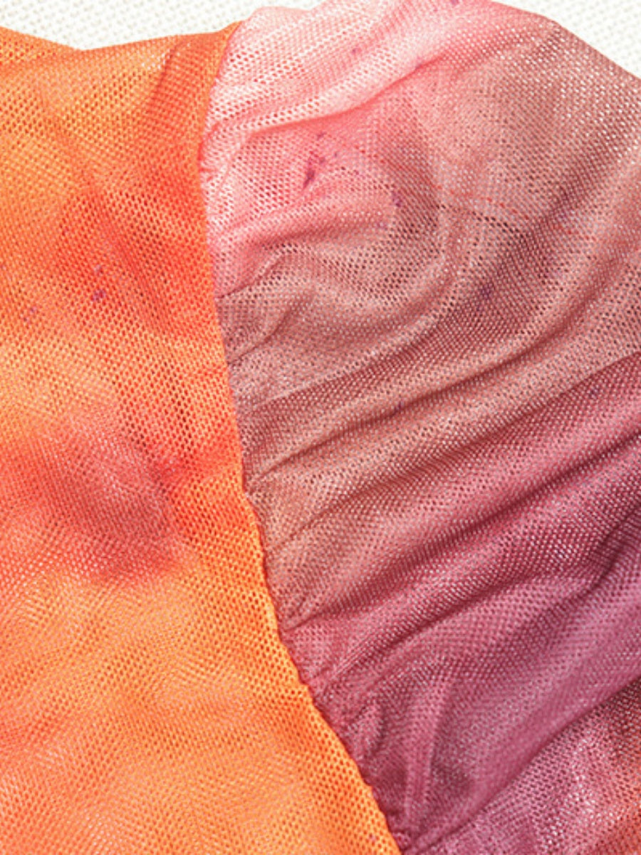 【SHIP AS USUAL】 Print Flared Long Sleeves Crew Neck Hip-hugging Maxi Dresses