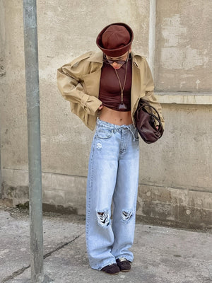 Liber Autumn Women's Pocket Solid Color Trench Coats