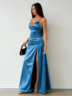 Camisoles Satin Slit Maxi Dresses