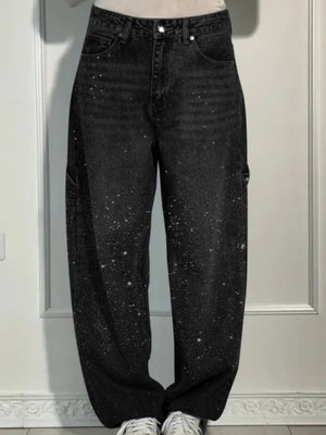 Starry Sky Rhinestones Type Jeans