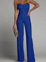 Sexy Slim-fitting Strapless Straight-leg Jumpsuit