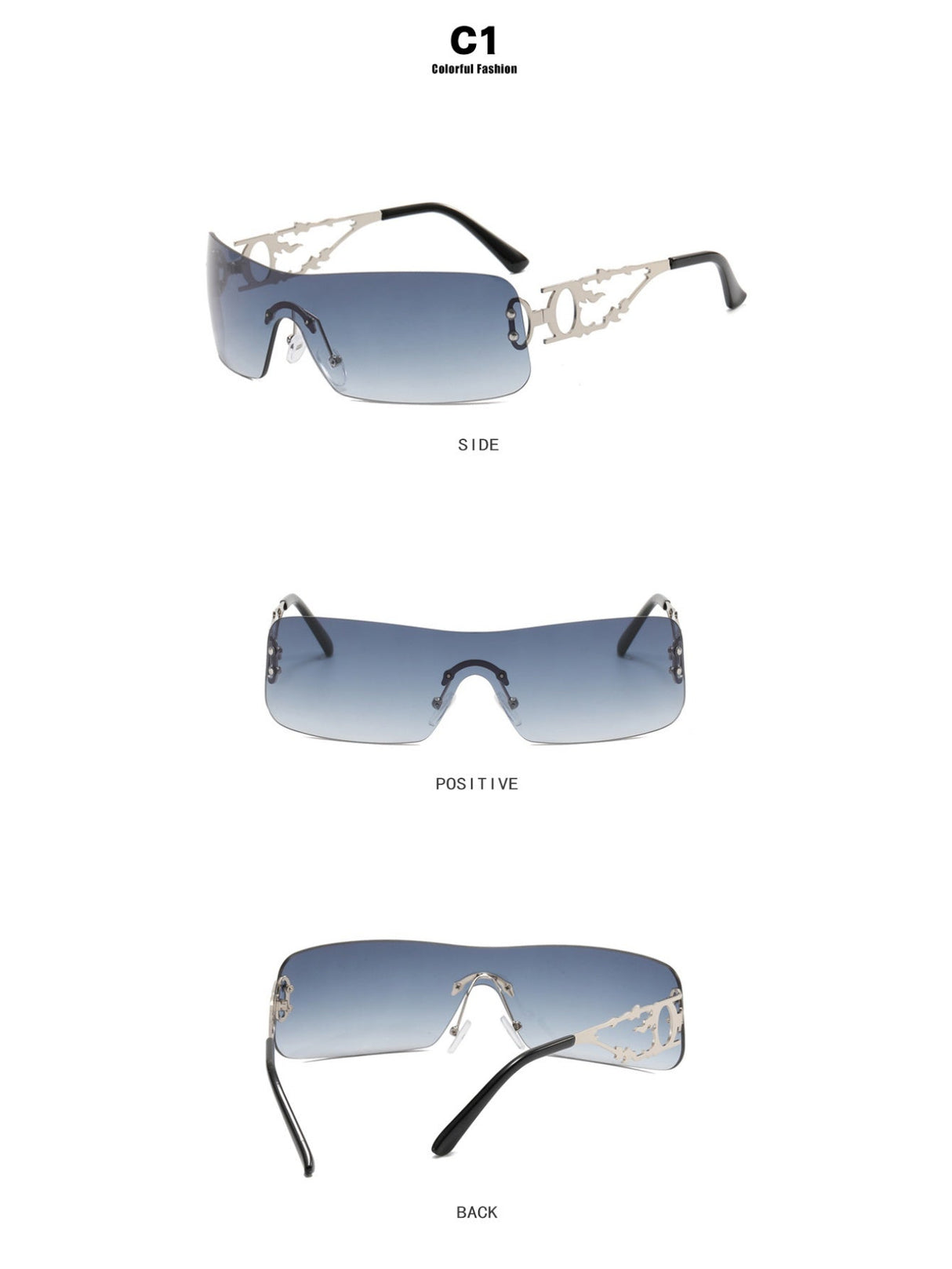 Frameless Cutout Sunglasses