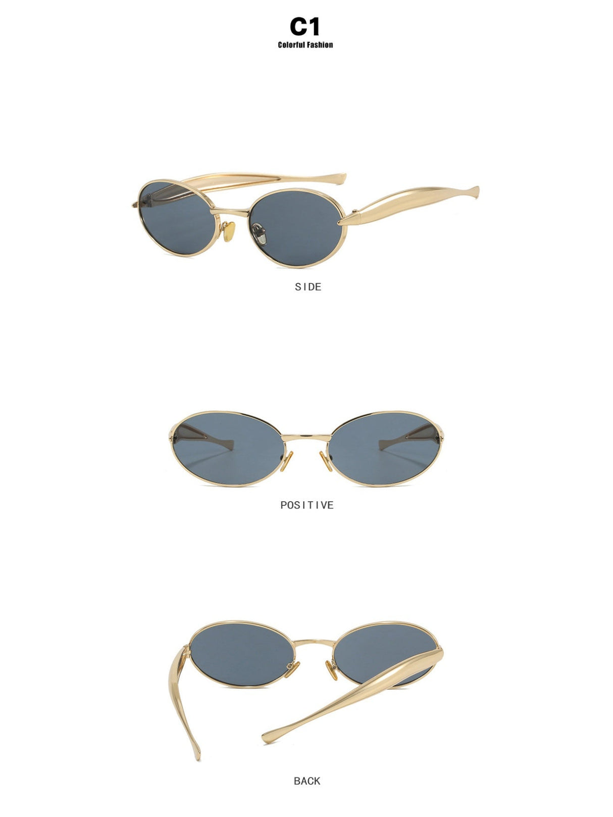 Small Oval-shaped Sunglasses