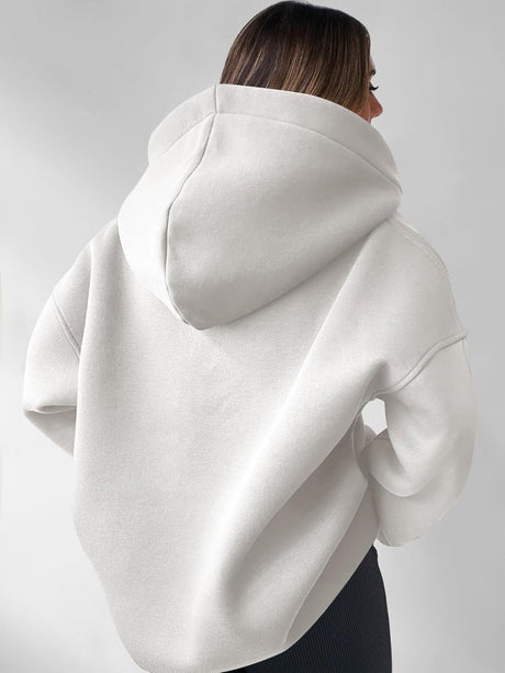 Liber Autumn Women's Hooded Solid Color Sweatshirts&Hoodies