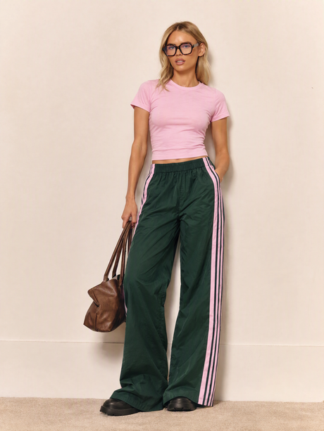 Casual Loose Striped Wide-leg Sweatpants
