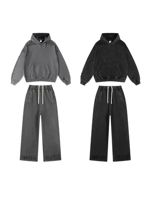 Ripped Hoodie & Pants Set